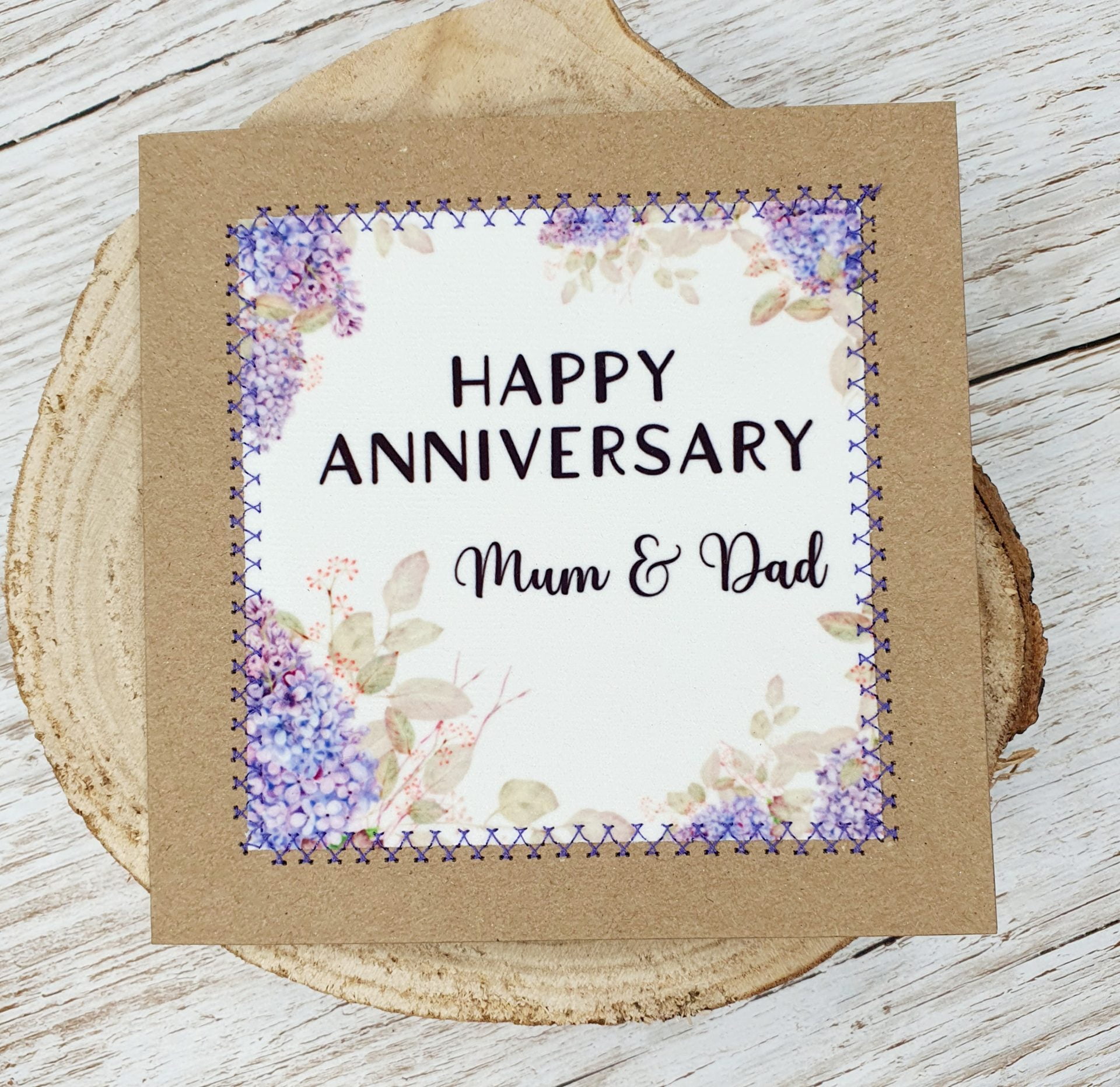Anniversary Card For Mum & Dad - "Age 60" Lovebirds Design, 138mm Square, Grey, By ZIZI Cards (UK Made)