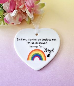 Barking Playing An Endless Run, Pet Memorial Gift, Personalised Dog Gift