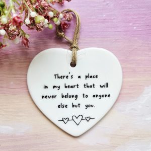Special place in my heart ceramic heart keepsake with heartfelt sentimental quote