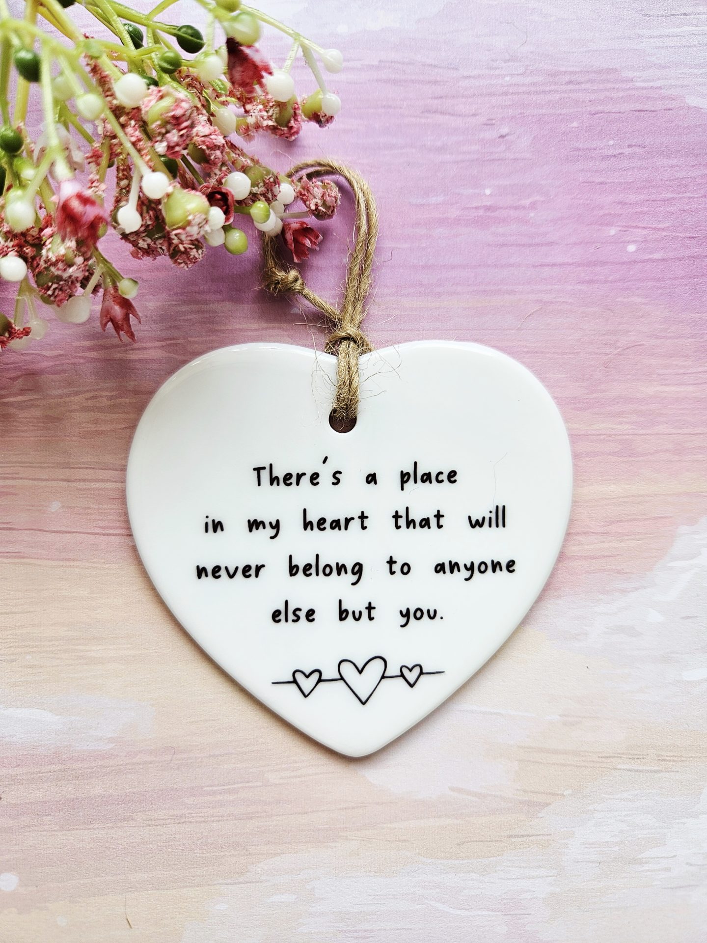 Special place in my heart ceramic heart keepsake with heartfelt sentimental quote