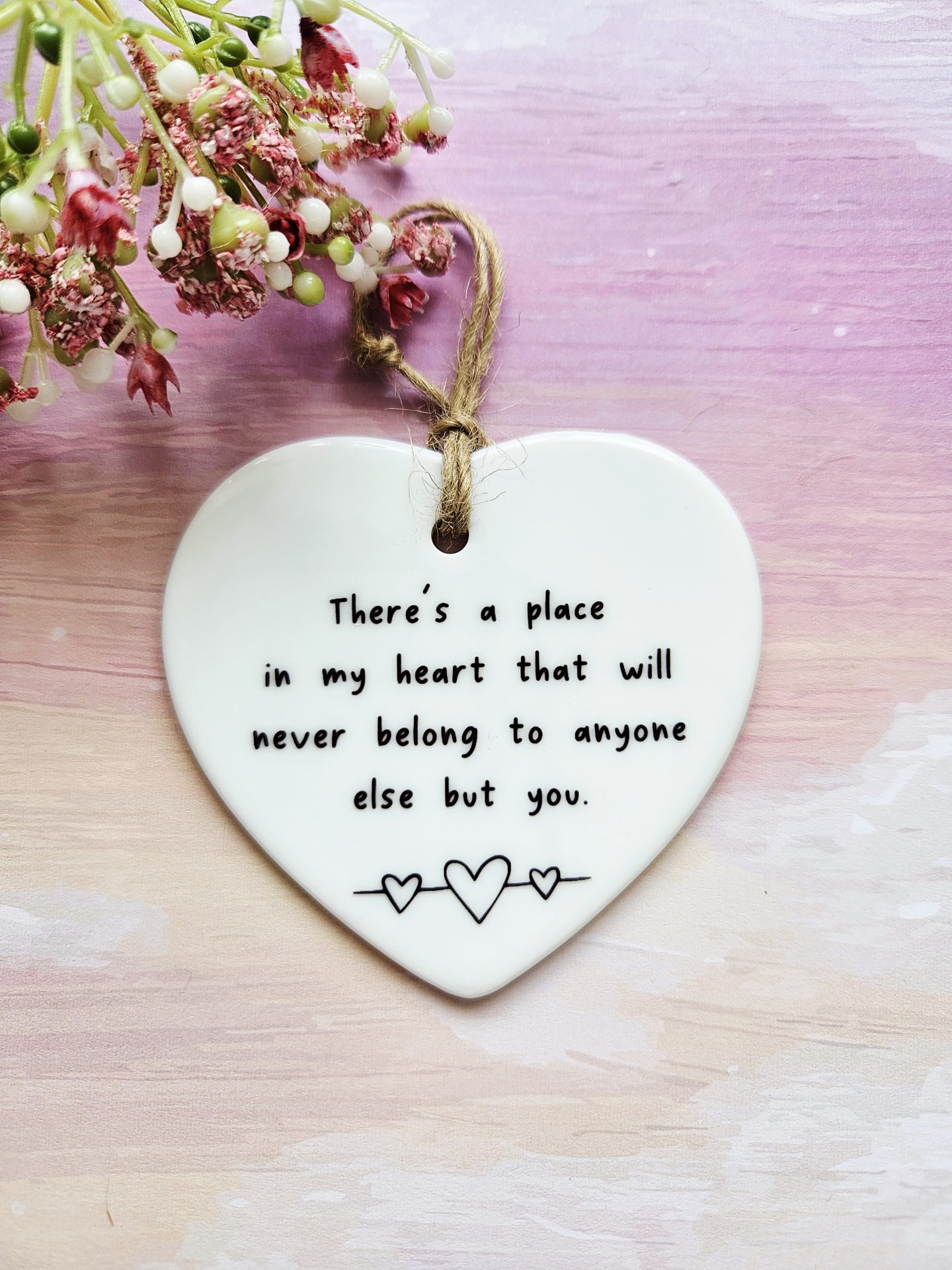 Meaningful ceramic heart gift expressing love friendship and appreciation