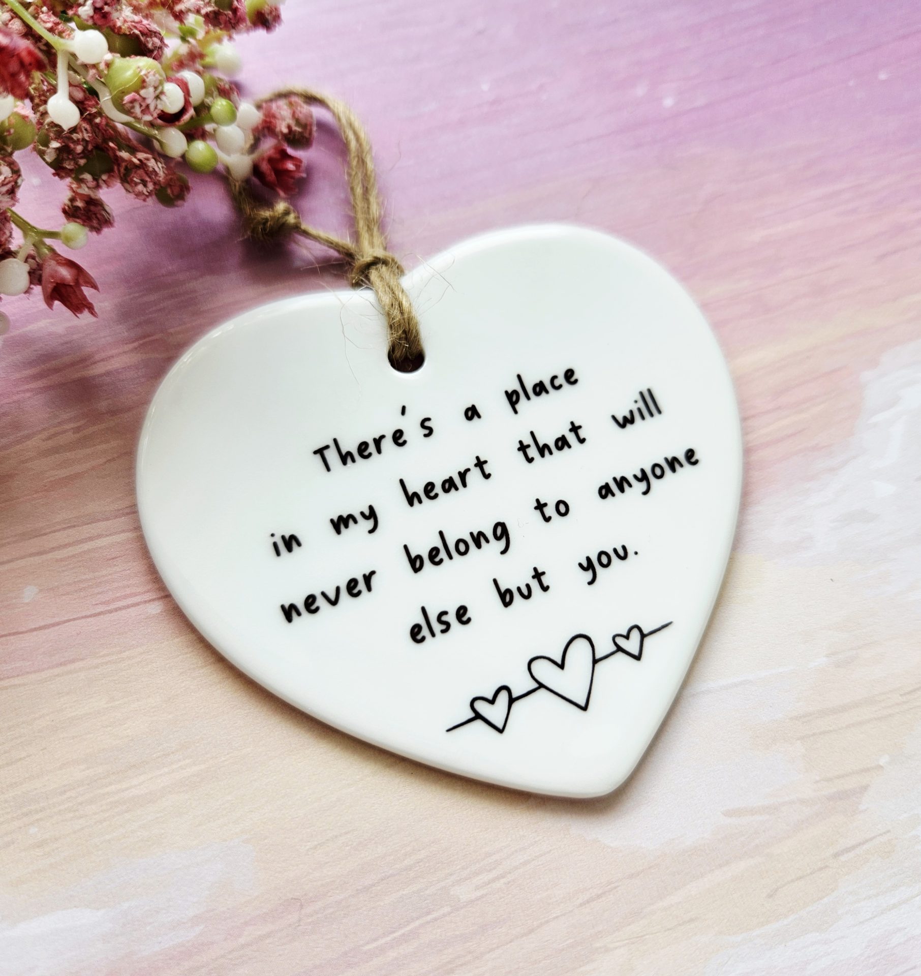 Thoughtful keepsake gift featuring special place in my heart message