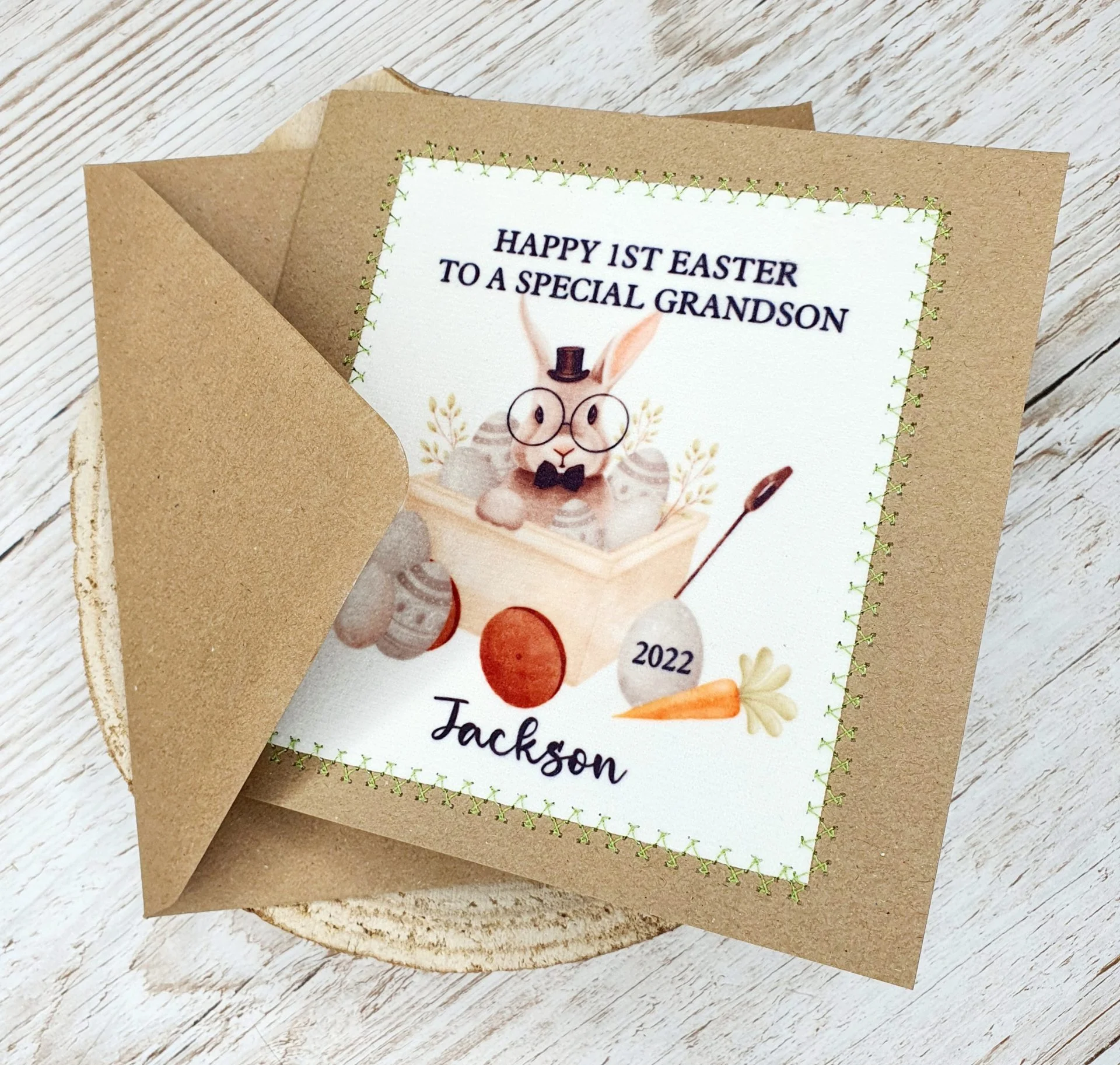Personalised Grandson's First Easter Card, 1st Easter Card, Happy Easter Card - Image 4