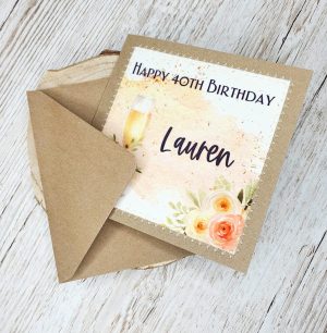 Happy 40th Birthday Card | 40th Birthday Card | Handmade Cards | Happy 40th