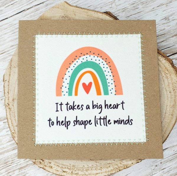 It Takes A Big Heart To Help Shape Little Minds, Thank You Card, Teacher - Image 4