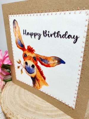 Donkey, Animal,  Birthday Card, Greeting Card, Donkey Birthday Card
