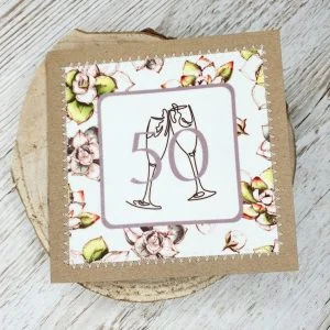 50th Birthday Card For Her | Friends 50th Birthday | Handmade Cards | Happy 50th