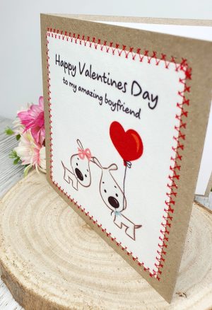 Happy Valentines Day Card, Card from Girlfriend, To My Amazing Boyfriend,