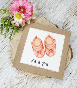 New Baby Girl Card | Congratulations It's A Girl | It's A Girl Card