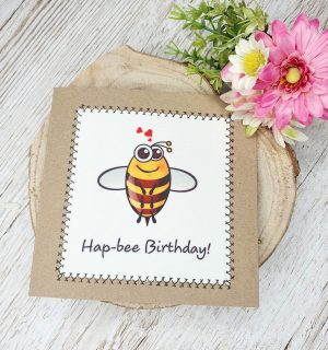 Happy Birthday | Bee Birthday Card | Bumble Bee Birthday Greetings