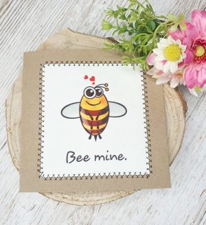 Bee Mine | Valentines Day Card | Love Bees | Bumble Bee | Cute Valentines Day