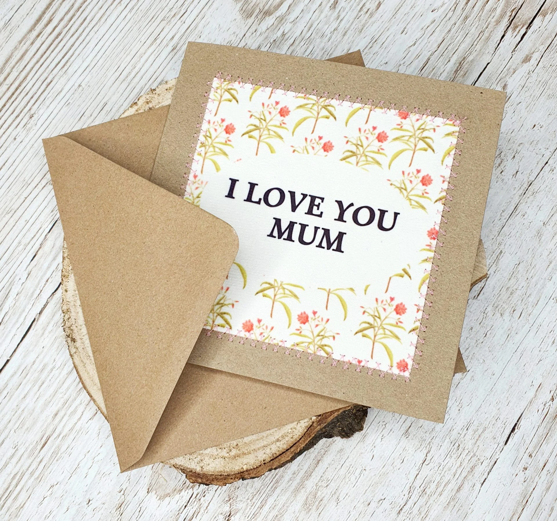 I Love You Mum, Happy Mother's Day Card, Homemade Card, Greeting Card - Image 3
