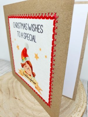 Christmas Wishes To A Special Goddaughter, Handmade Card For Goddaughter
