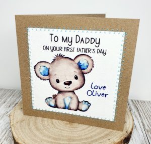 First Fathers Day Card, personalised, First Fathers Day, Daddy, New Daddy