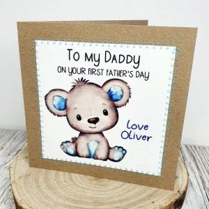 First Fathers Day Card, personalised, First Fathers Day, Daddy, New Daddy
