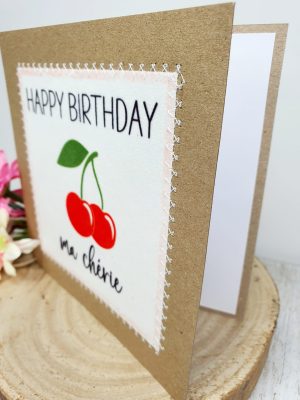 Happy Birthday Ma Cherie, Birthday Card For Her, Happy Birthday, Greetings Card