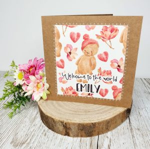 Welcome To The World | Personalised New Baby Card Boy Girl
