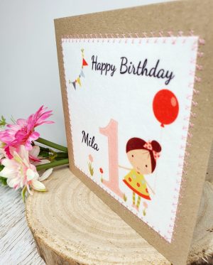First Birthday Card | 1st Birthday Card, Personalised Card | Happy Birthday