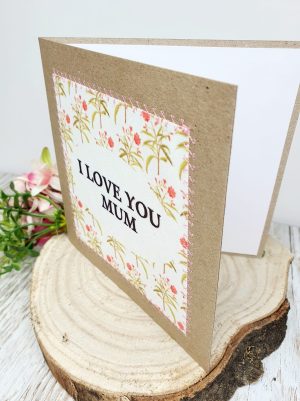 I Love You Mum, Happy Mother's Day Card, Homemade Card, Greeting Card