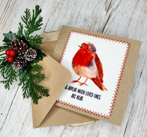 Robins Appear When Loved Ones Are Near, Bereavement Card, Sympathy Card