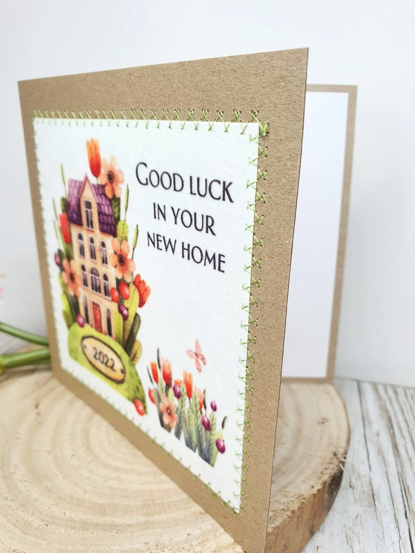 Good Luck In Your New Home, Whimsical, Greeting Card, New Home Card, First Home