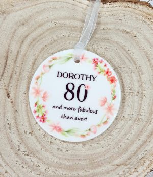 80th Birthday Ceramic