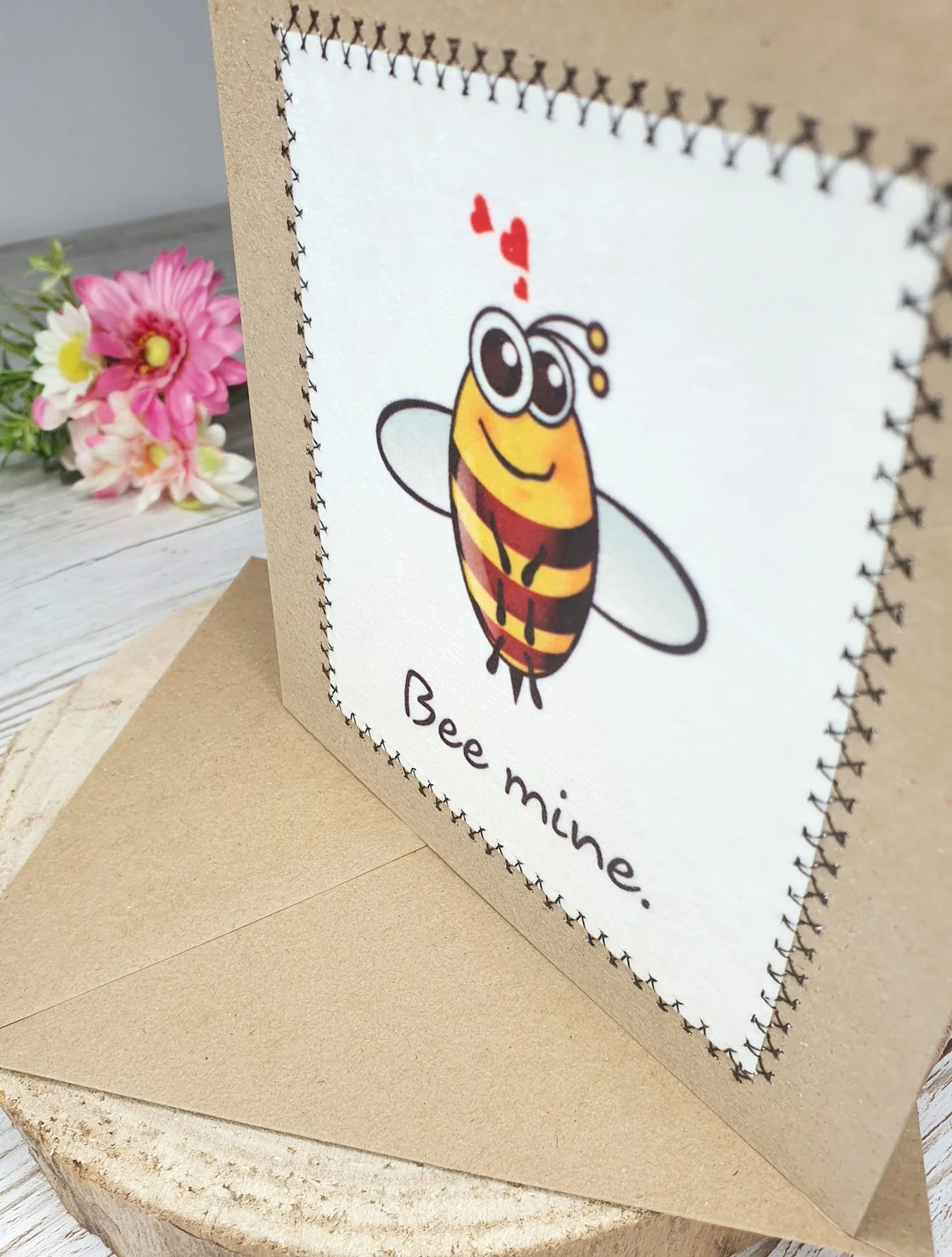Bee Mine | Valentines Day Card | Love Bees | Bumble Bee | Cute Valentines Day - Image 3
