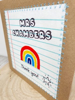 Teacher Thank You Card, Teacher Appreciation, Teaching Assistant, Teacher Card