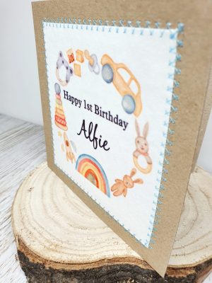 Personalised First Birthday Card | Baby Boy 1st Birthday | Happy First Birthday