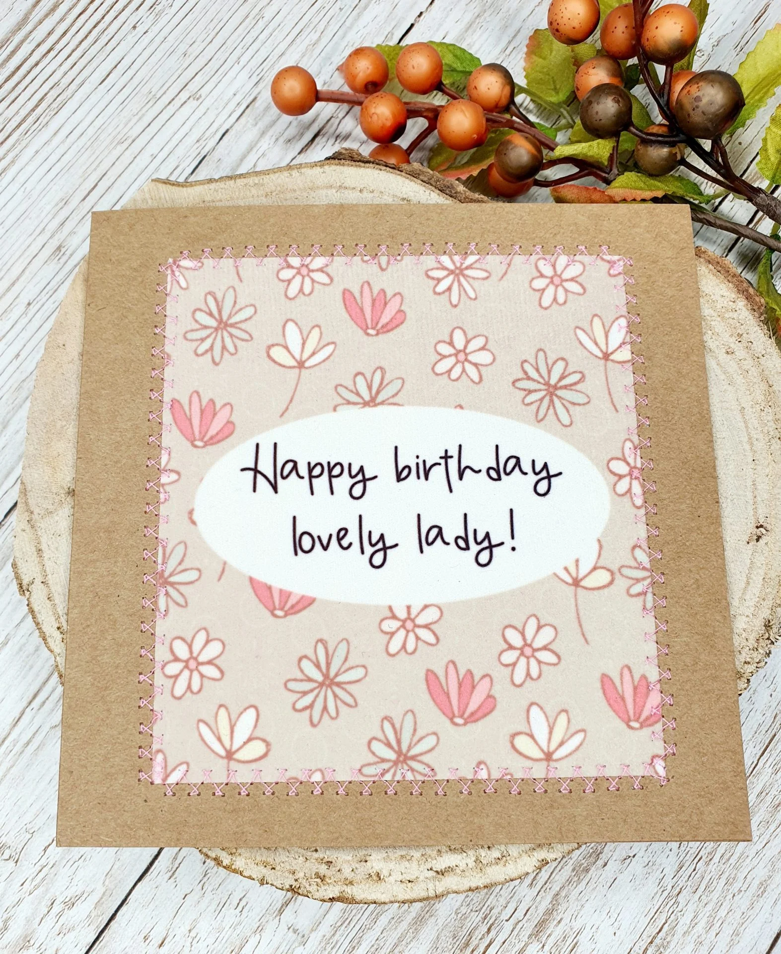 Happy Birthday Lovely Lady | Happy Birthday Card | Handmade Cards | Friendship - Image 3