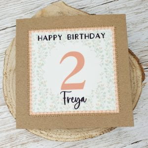 Personalised 2nd Birthday Card, Milestone Birthday, Keepsake, 2 Today