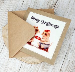Merry Christmouse Card | Christmas Card | Handmade Cards