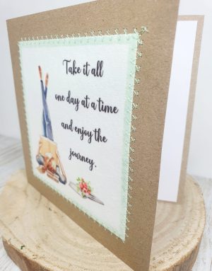 Take It All One Day At A Time, Enjoy The Journey, Good Luck Card, Going To Uni