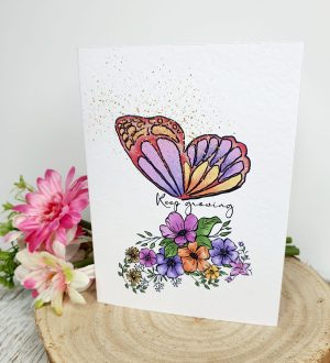 Keep Growing, Motivational Greeting Card, Encouragement Card, Mental Health