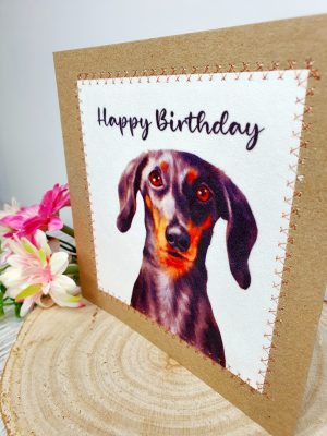 Dachshund, Sausage Dog, Birthday Card, Greeting Card, Dachshund Birthday Card