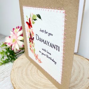 Personalised With Love On Your Birthday, Happy Birthday, Greetings Card, Butterfly Card