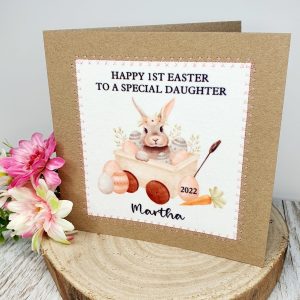 Personalised Daughters First Easter, 1st Easter Card, Happy Easter Card