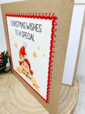 Christmas Wishes, To A Special Daughter, Daughters Christmas Card, Handmade
