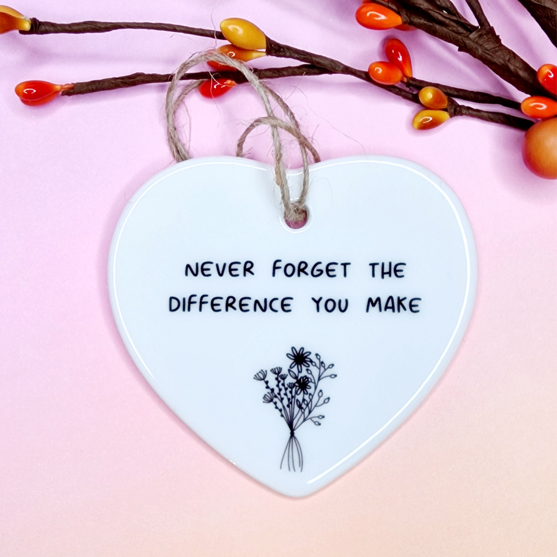 Colleague appreciation ceramic heart