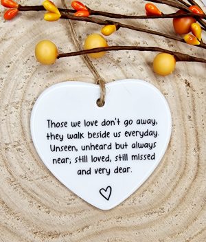 Memorial Ceramic Heart Keepsake – Sympathy Gift for Loved Ones