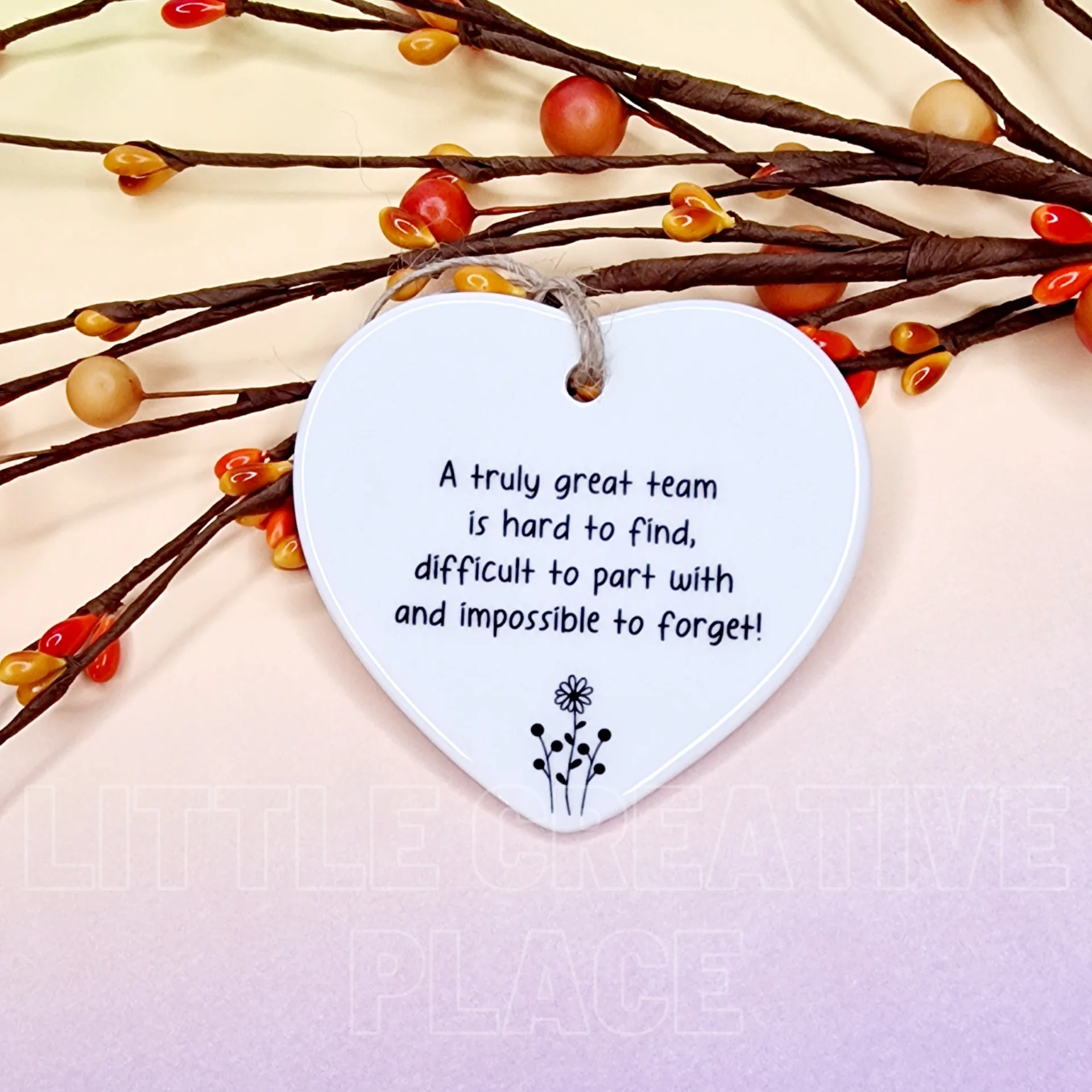 Team Appreciation Gift – Leaving Colleague Ceramic Heart Keepsake - Image 8