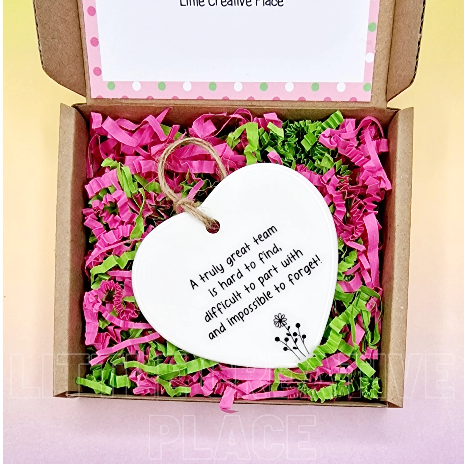 Team Appreciation Gift – Leaving Colleague Ceramic Heart Keepsake - Image 10