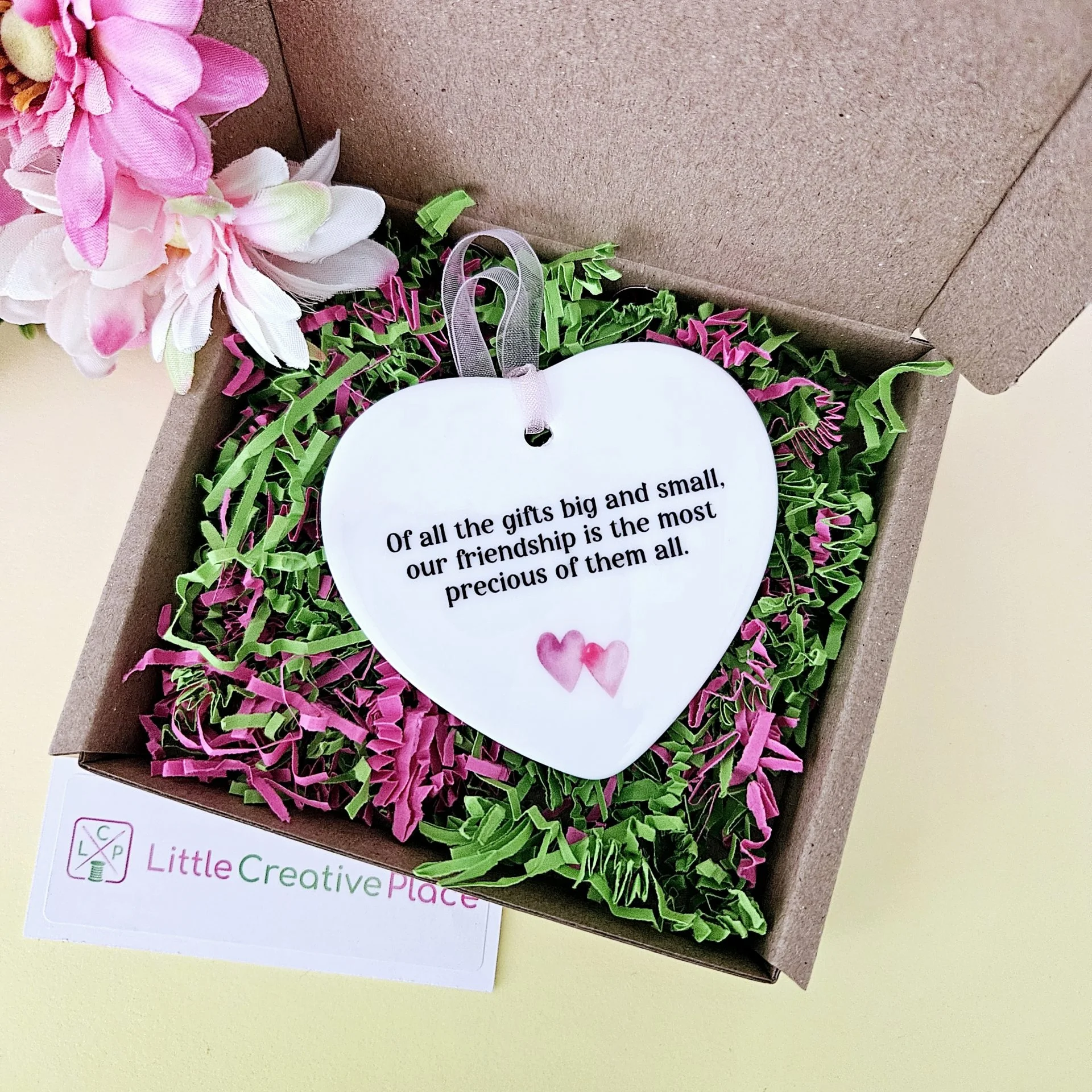 Friendship Ceramic Heart Keepsake | Thank You Gift - Image 4
