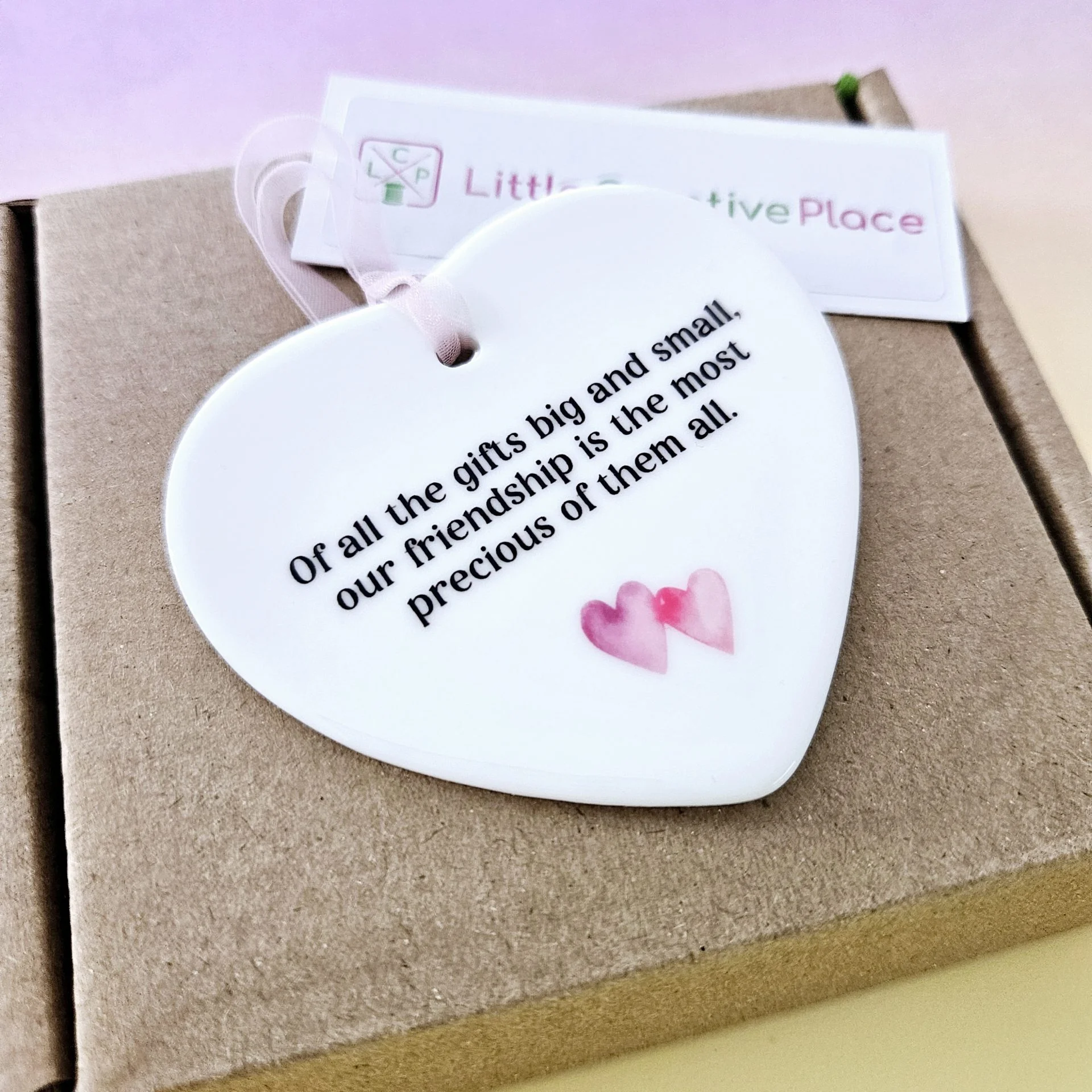 Friendship Ceramic Heart Keepsake | Thank You Gift - Image 3
