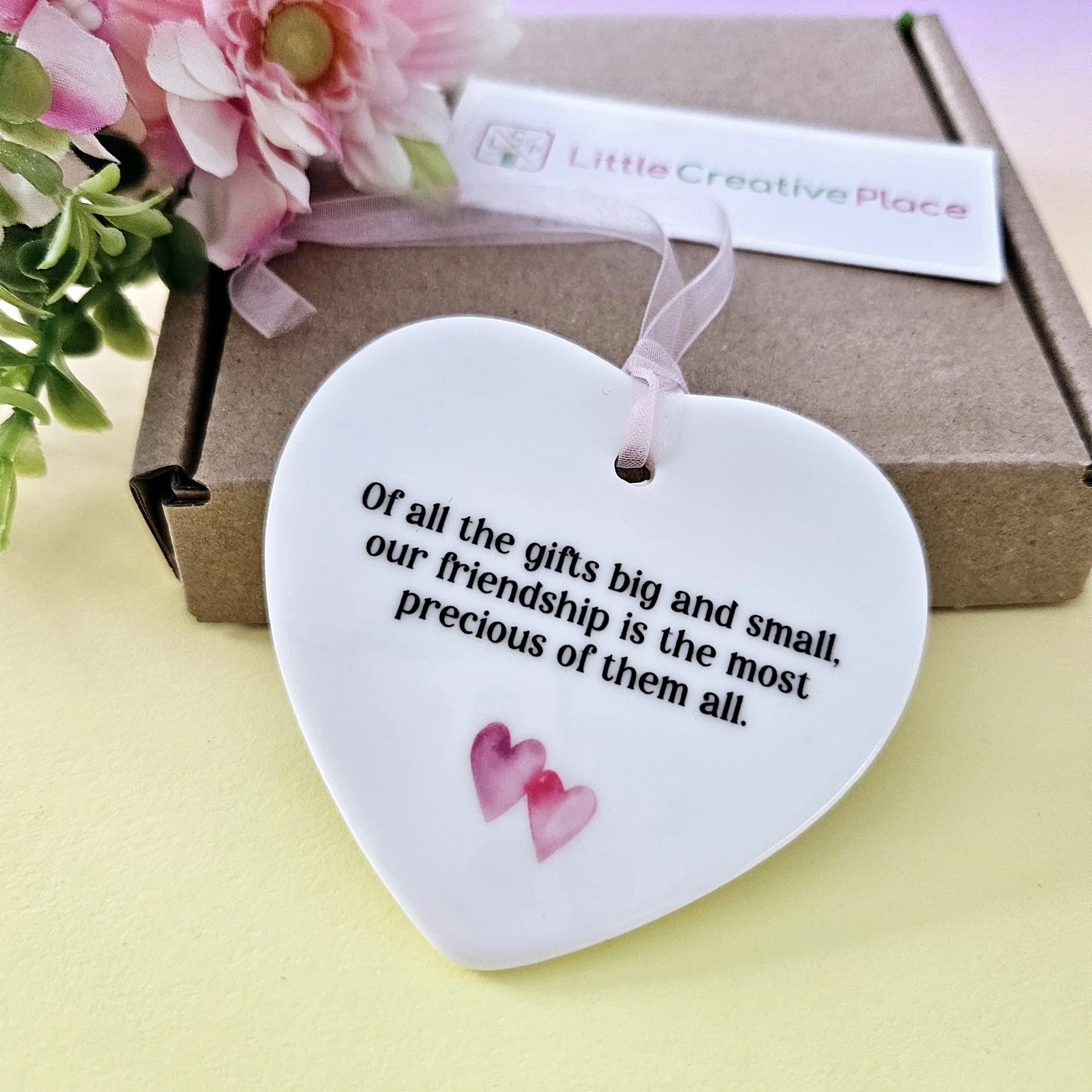 Friendship Ceramic Heart Keepsake | Thank You Gift - Image 2