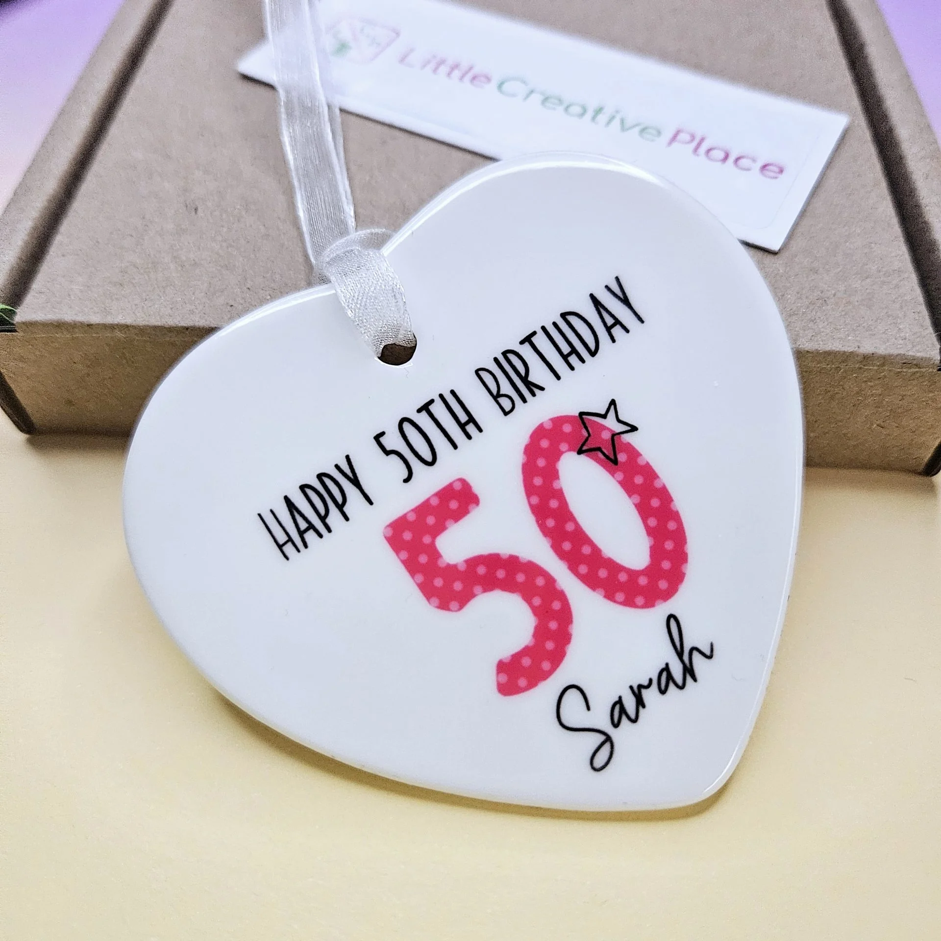 50th Birthday Gift, Ceramic, *Gift Box Included*