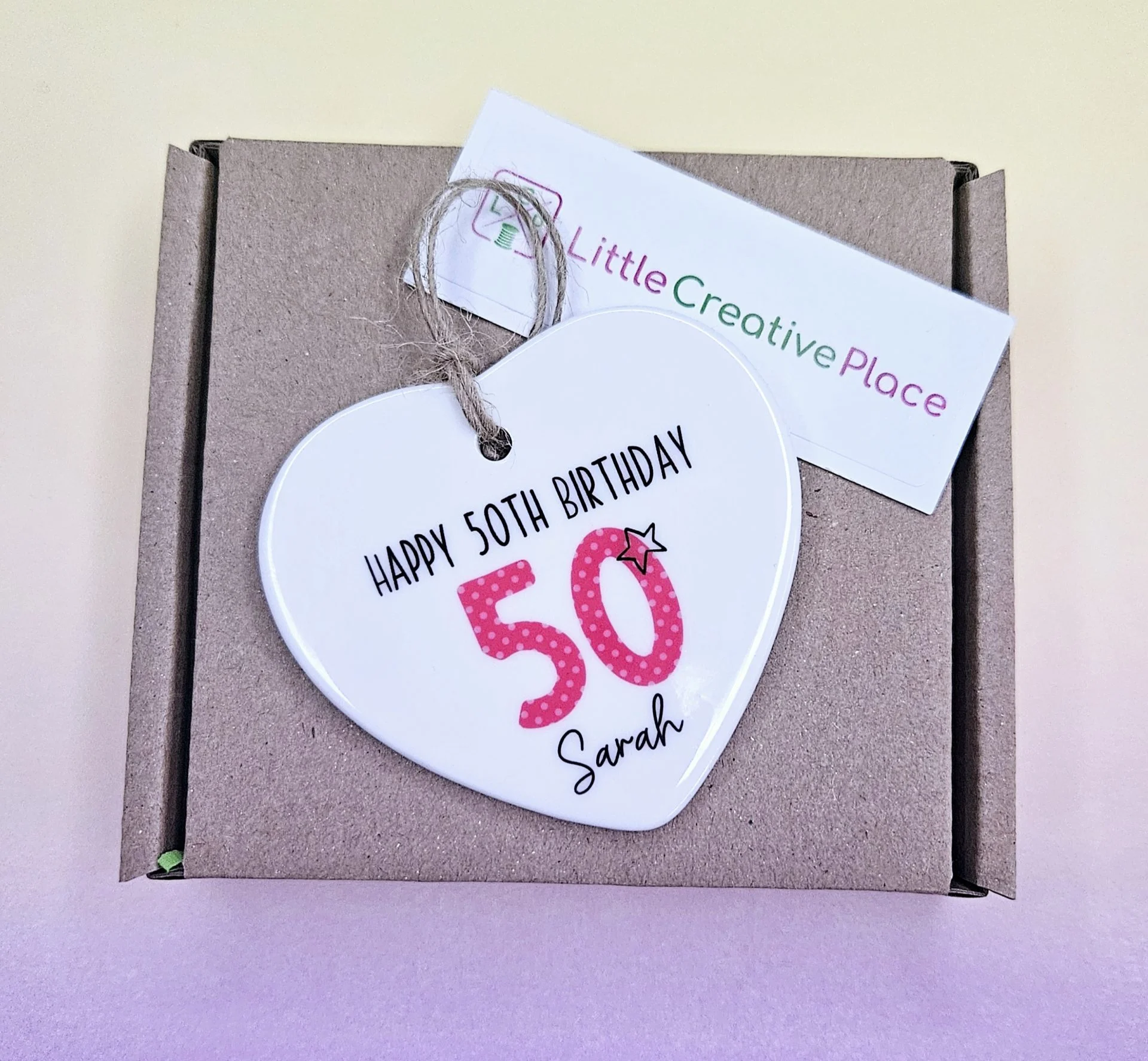 50th Birthday Gift, Ceramic, *Gift Box Included* - Image 2