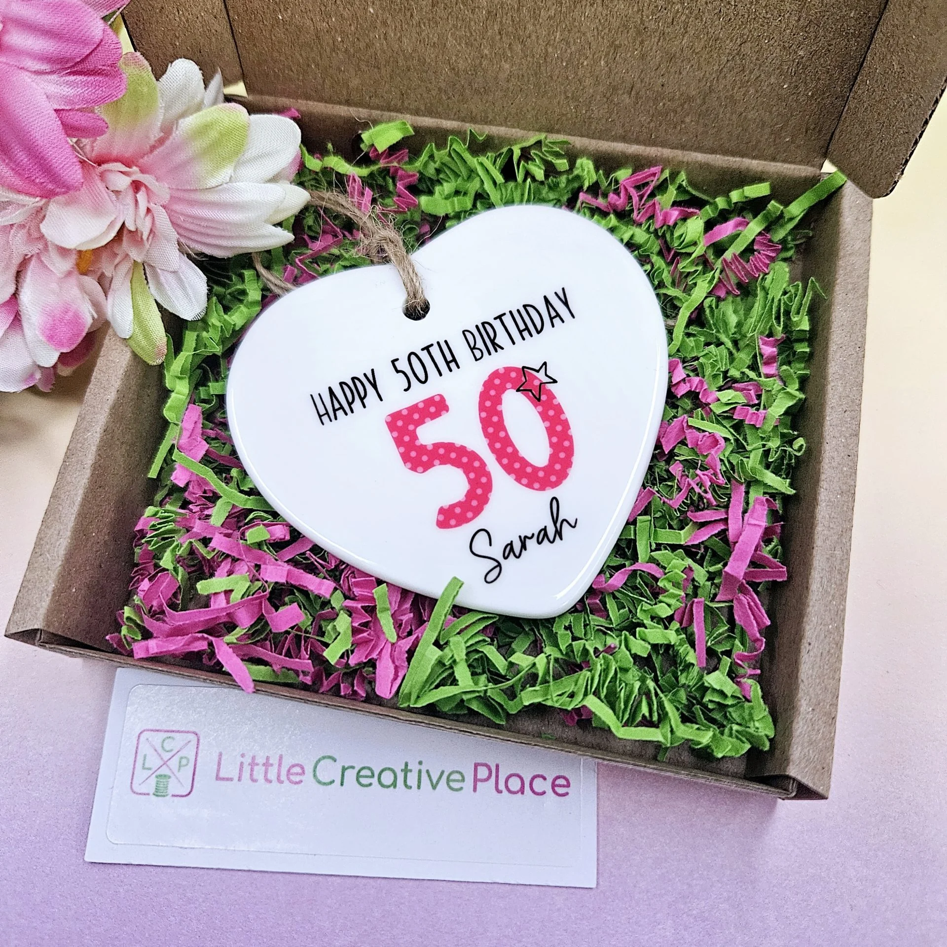 50th Birthday Gift, Ceramic, *Gift Box Included* - Image 5
