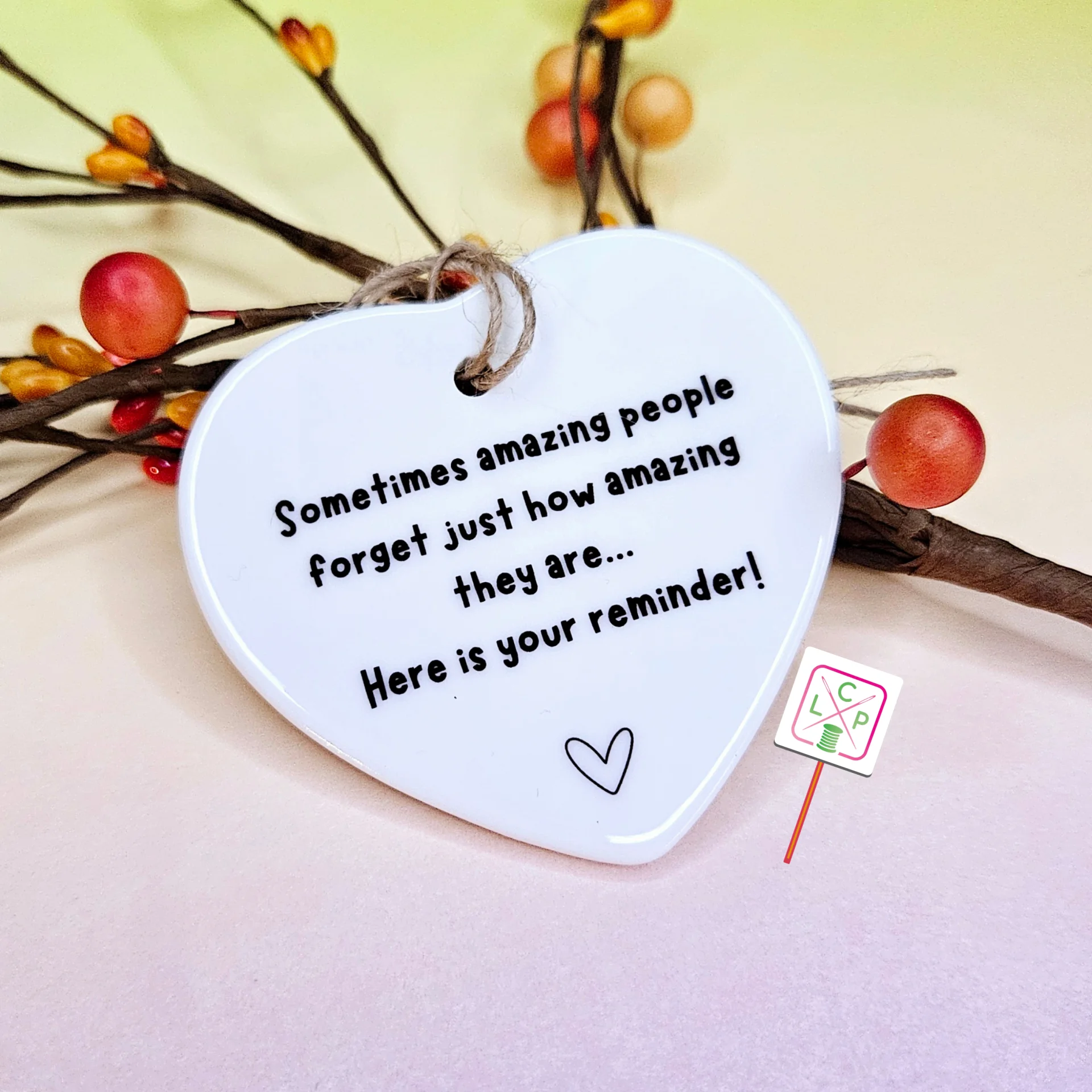Personalised Ceramic Heart Keepsake – Encouragement Gift