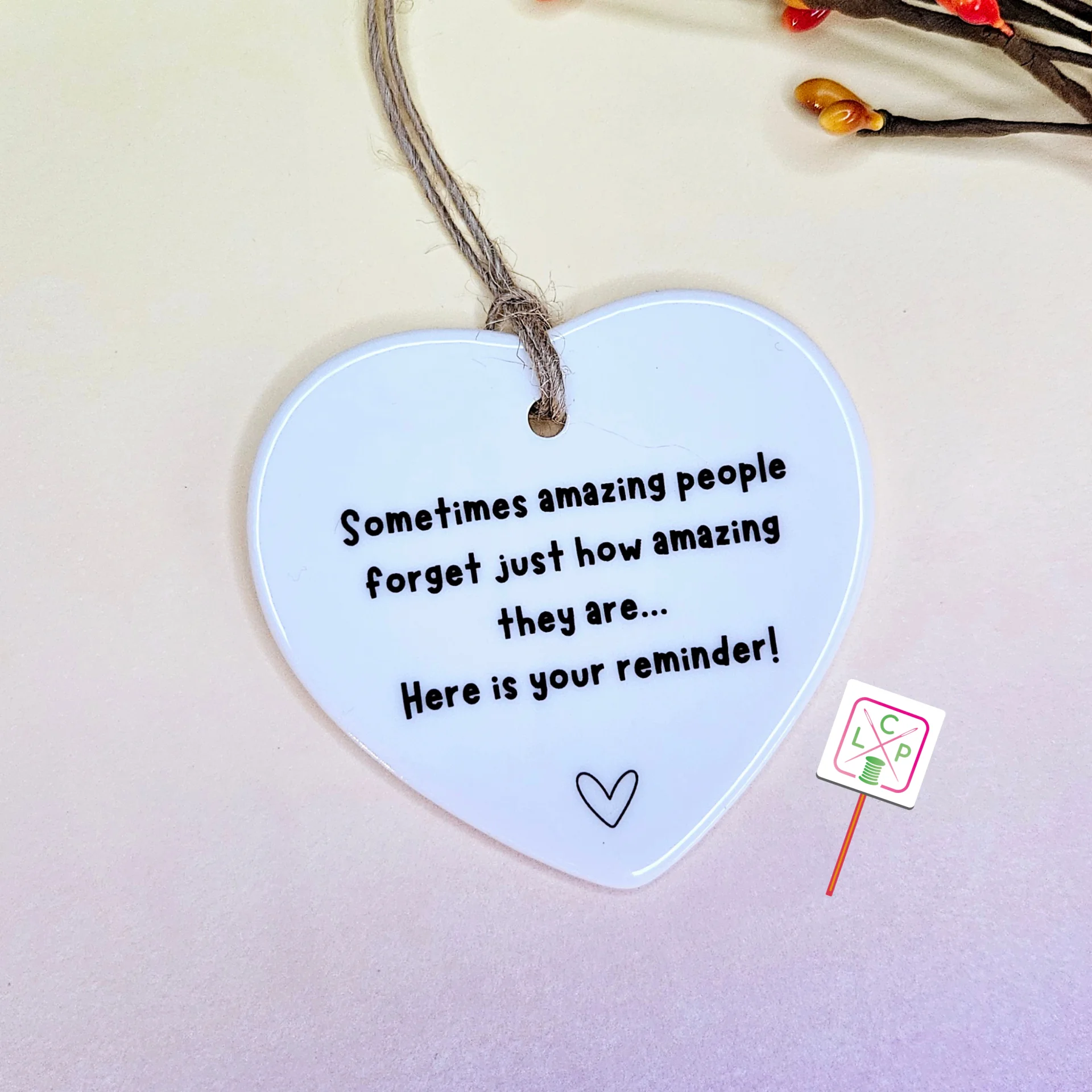 Personalised Ceramic Heart Keepsake – Encouragement Gift - Image 3